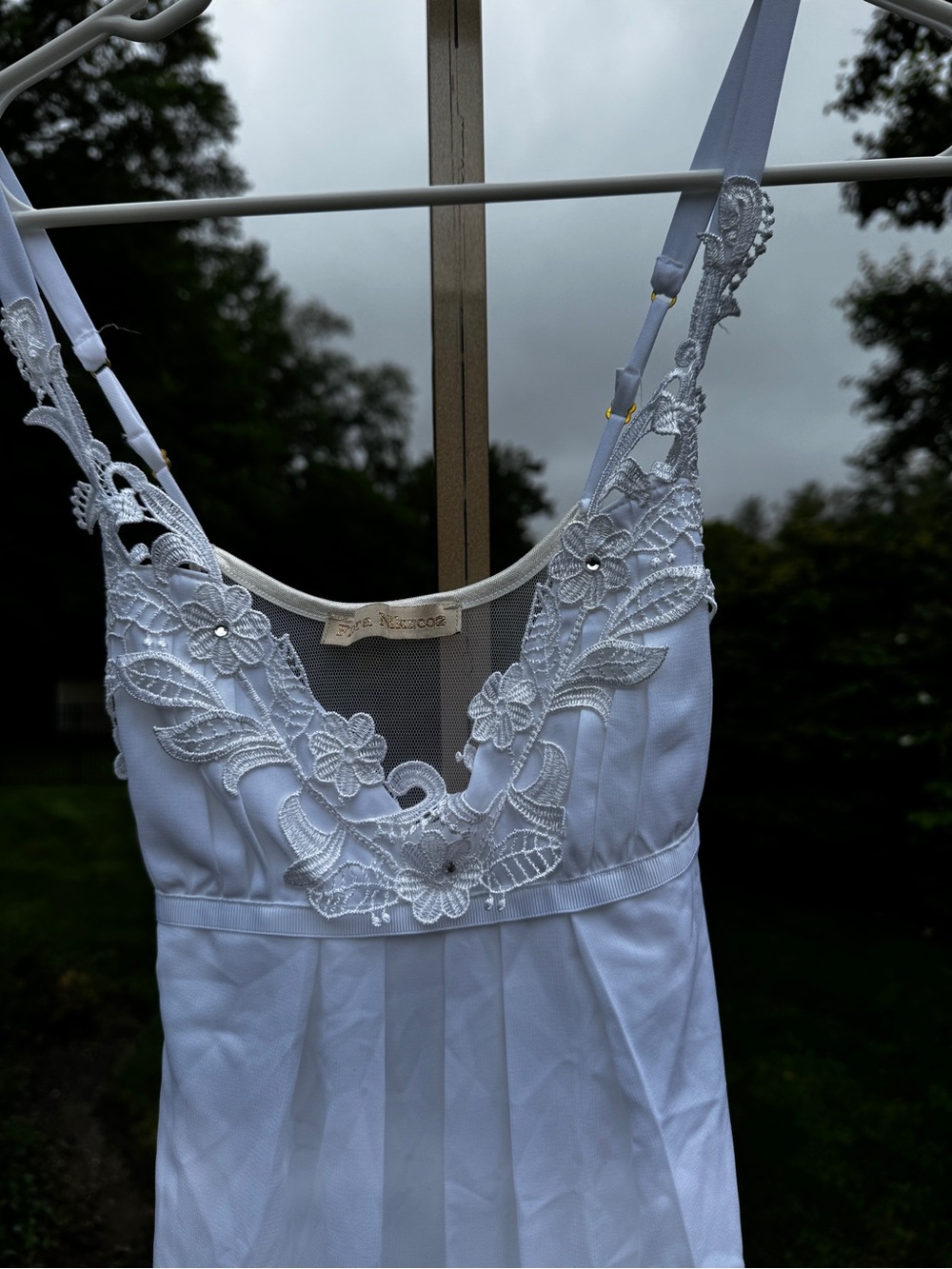 NWT Vintage Flora Nikrooz Bridal Peignoir White Nightgown Robe Lingerie Gown 875